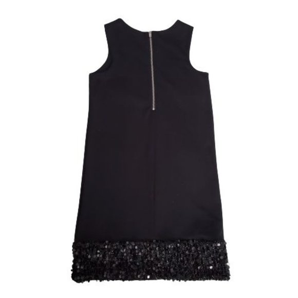 Land's End Kids Girls Black Sleeveless Sequin T-Shirt Jumper Dress Size 6X-7 - Picture 11 of 12